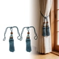 thumbnail image 1 of Curtain Tiebacks Handmade Decorative Curtain Holdbacks Rope with Tassel Curtain Pendant Rope Adjustable Ties Door Curtain Decorative, 1 of 4