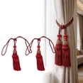 thumbnail image 1 of Curtain Tiebacks Handmade Decorative Curtain Holdbacks Rope with Tassel Curtain Pendant Rope Adjustable Ties Door Curtain Decorative, 1 of 4