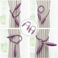 thumbnail image 1 of No-Hole Curtain Tiebacks Set of 2, Easy No-Tool Installation, Twist-Lock Clip Buckle, Fabric & Plastic Window Holdbacks for Living Room & Bedroom, 1 of 7