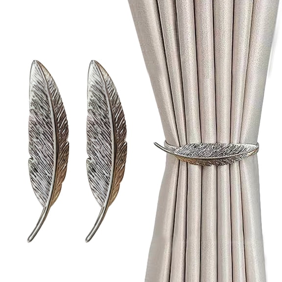 Curtain Tiebacks Window Curtains Bind Holdback Buckles Clips Tie Backs Drapery Holders with Stretchable Spring Wire Rope