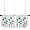 thumbnail image 1 of Curtain Tiers Valance, Dandelion Flower Floral Print Vintage Farmhouse Decoration Rod Pocket Window Treatment Panels for Living Room, Kitchen, Bathroom, Bedroom, 2 Panels, 27.5" x 36", 1 of 5