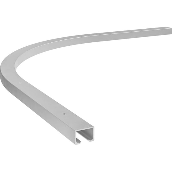 Curtain Track - Corner Section for Ceiling Curtain Track - USA Made - 90 Degree Bend, Anodized Silver