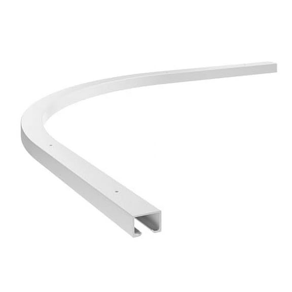 Curtain Track - Corner Section for Ceiling Curtain Track - USA Made - 90 Degree Bend, Pure White