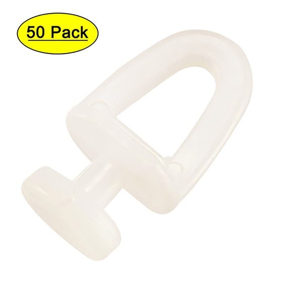 Curtain Track Rollers 11mm Dia Plastic White 50 Pack