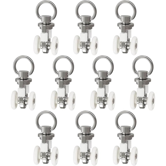 Curtain Track Rollers Alloy Twin Wheeled Carriers for Drapery Rail