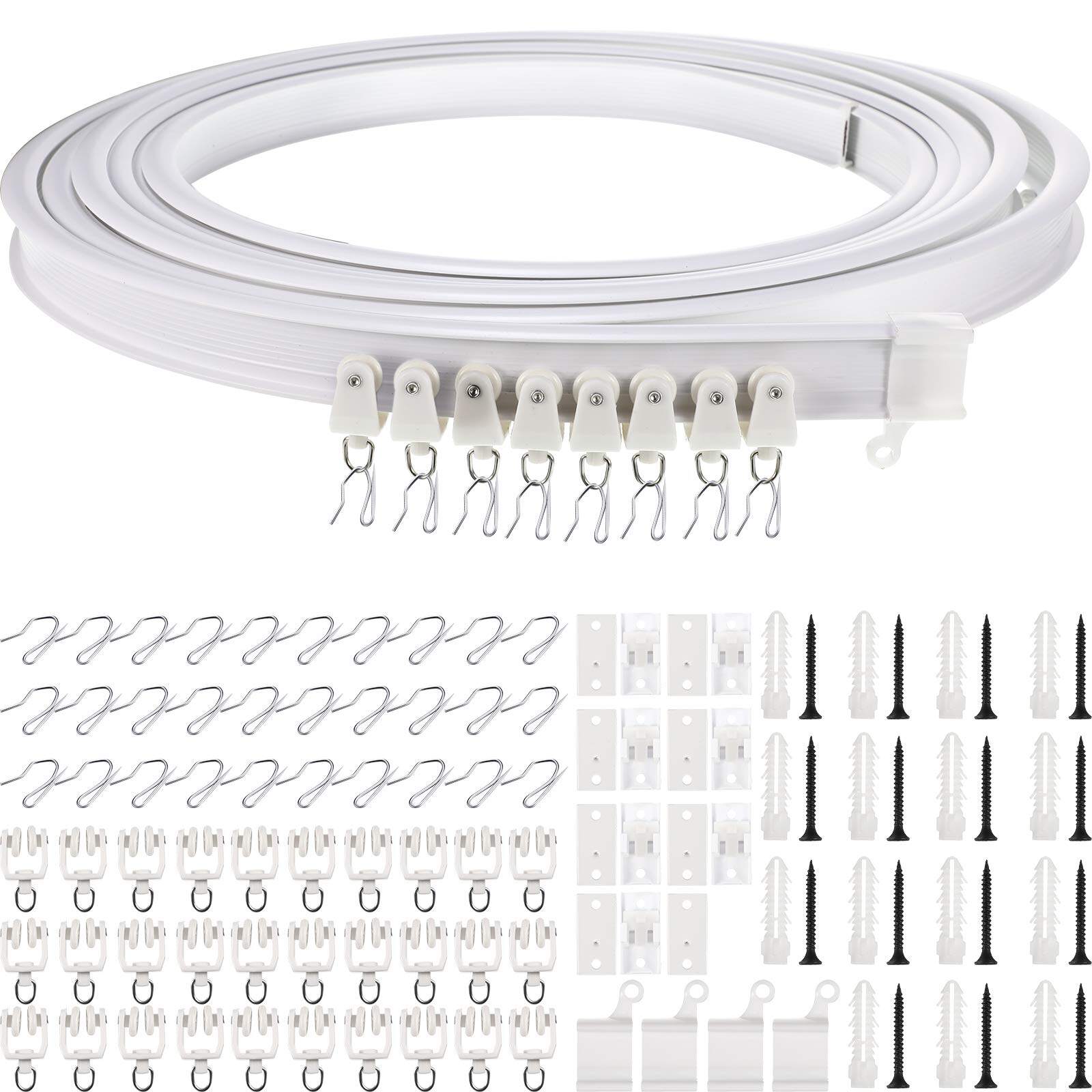 Curtain Track Set Home Ceiling 5m Top Mount Bendable Window Rod Track ...