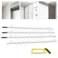 thumbnail image 1 of White Ceiling Mount Curtain Track Kit with Hooks Small Size Living Room for Space 9ft-12ft Wide, Scalable, 1 of 13