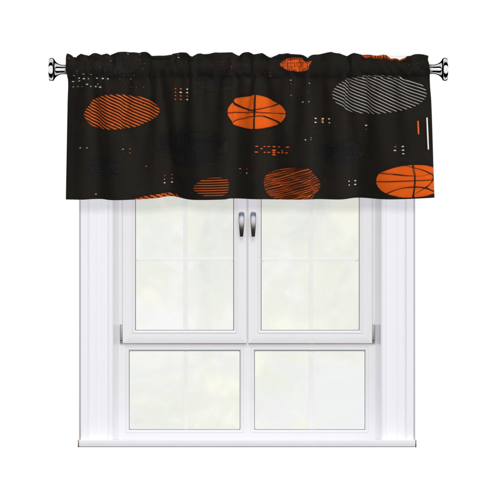 Valance Short Curtain Valance 54x18in Light Filtering Short Window Valance For ...