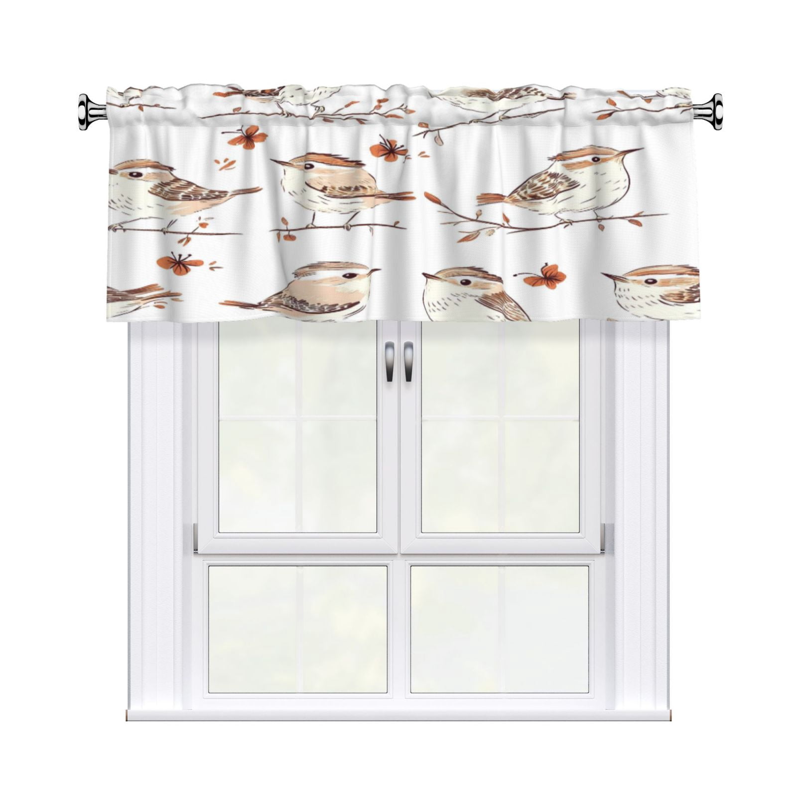 Curtain Valance 54x18in Light Filtering Short Window Valance For ...