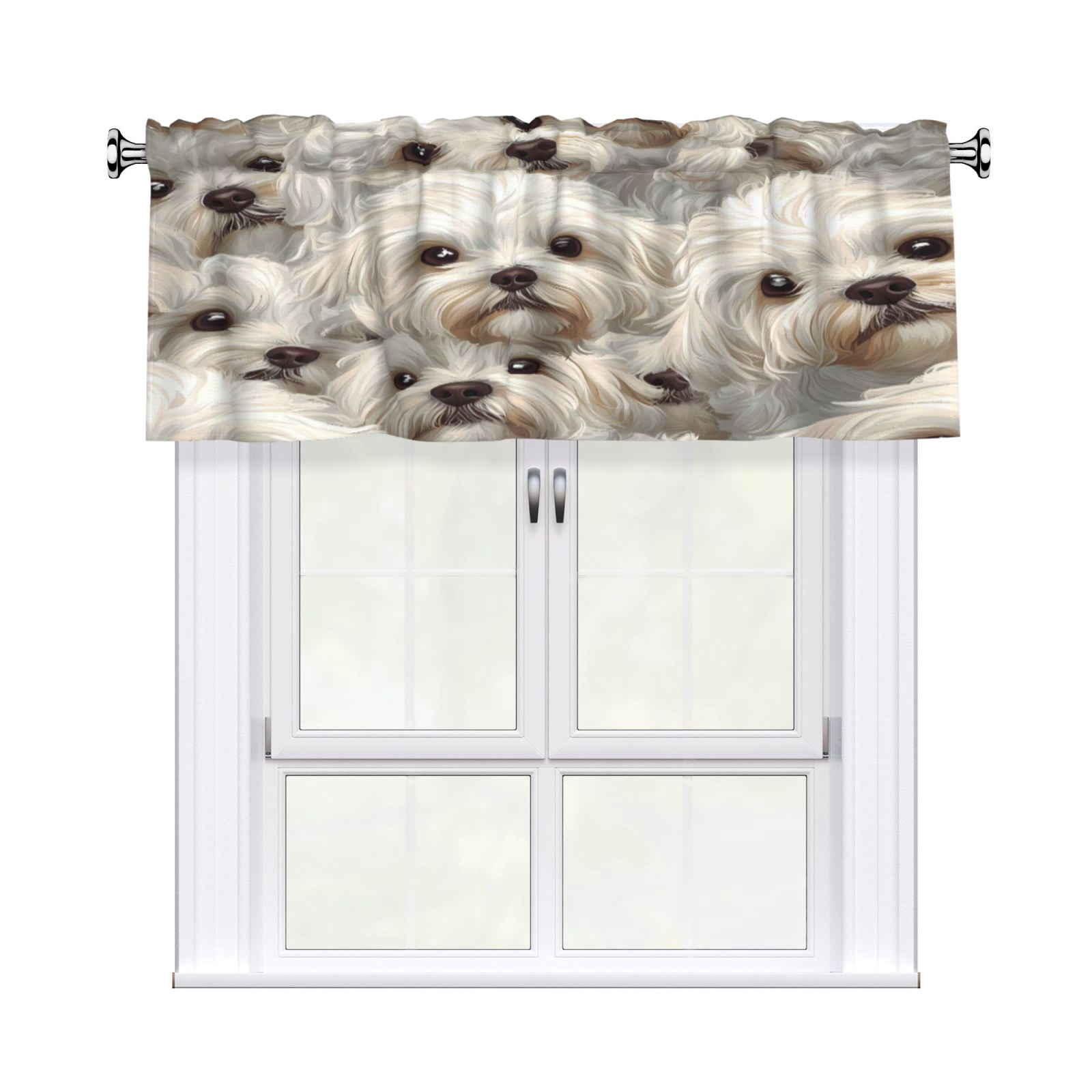 Curtain Valance 54x18in Light Filtering Short Window Valance For ...