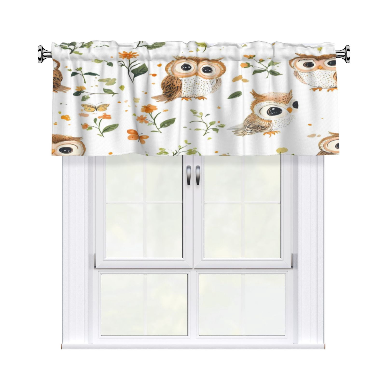 Curtain Valance 54x18in Light Filtering Short Window Valance For ...