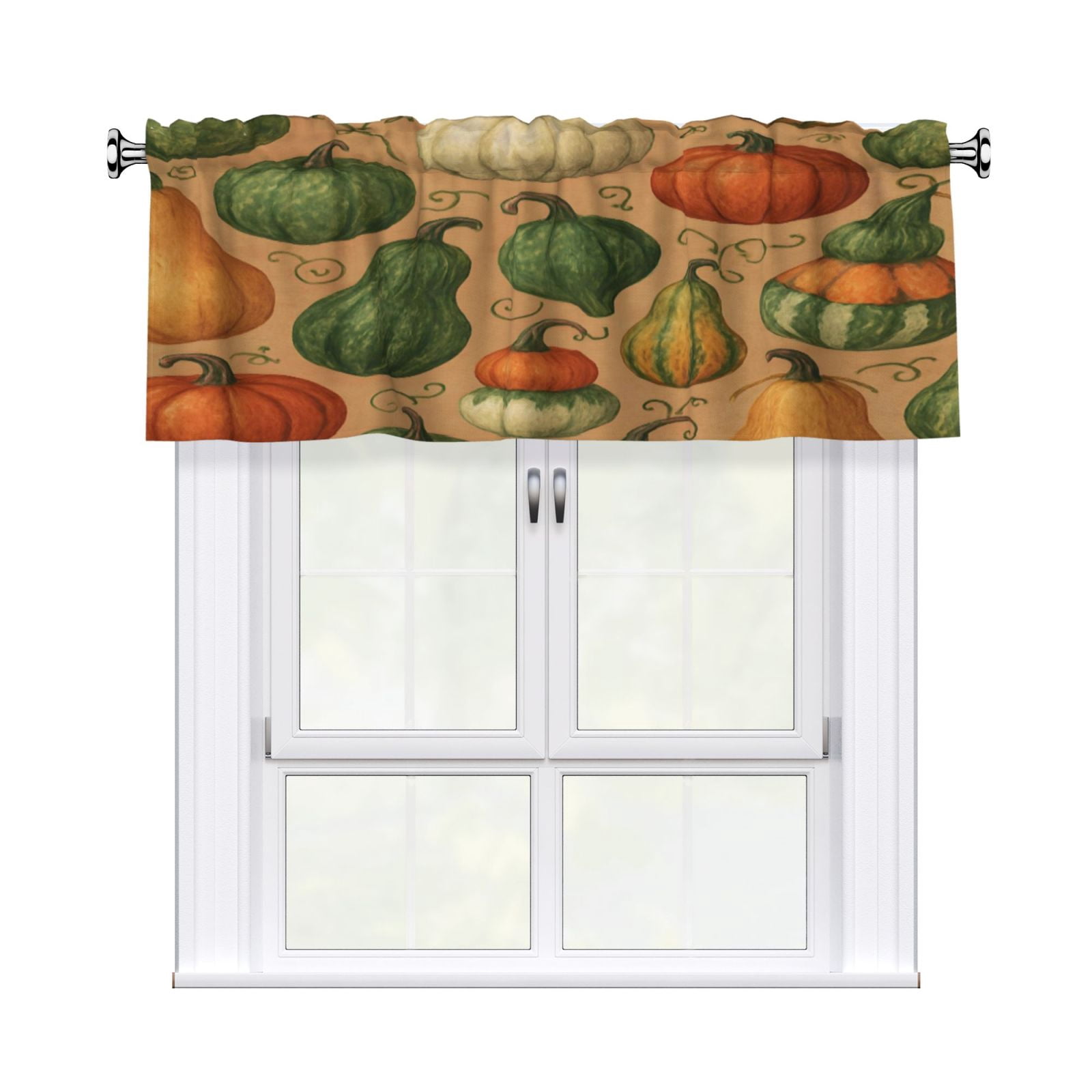 Curtain Valance 54x18in Light Filtering Short Window Valance For ...