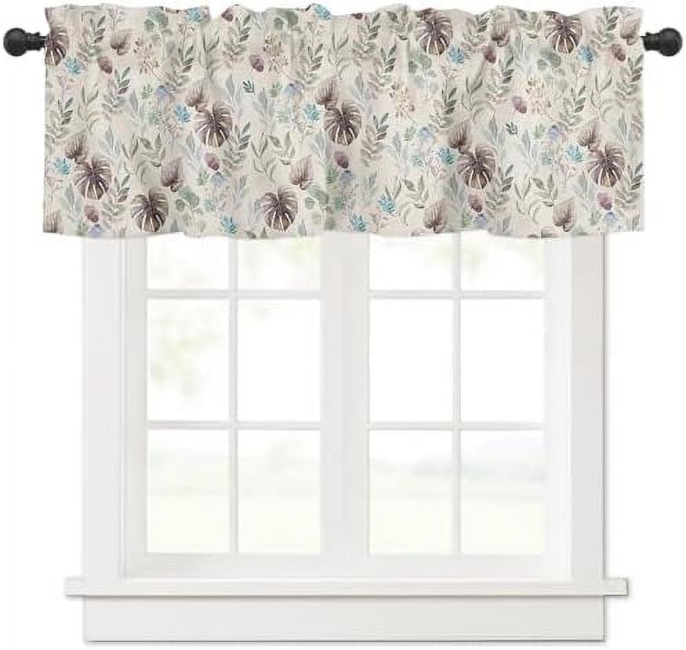 Curtain Valance 60" x 18" Summer Botanical Window Valances Rod Pocket