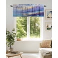 thumbnail image 1 of Curtain Valance for Windows,Abstract Mountain Oil Painting Kitchen Valances Rod Pocket Short Curtains,Natural Scene Graffiti Art Window Treatment Panel for Bedroom Bathroom 42x18in, 1 of 9
