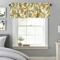 thumbnail image 1 of Curtain Valance for Windows, Country Orange Lemon Leaf Kitchen Valances Rod Pocket Short Curtains, Farmhouse Fruit Botanical Window Valance for Bedroom Bathroom Living room 42x18in, 1 of 9