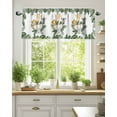 thumbnail image 1 of Curtain Valance for Windows,Elephant Tiger Giraffe Zebra Cartoon Animal Kitchen Valances Rod Pocket Short Curtains,Turtle Leaf Tropical Plant Window Treatment Panel for Bedroom Bathroom 54"x18", 1 of 7