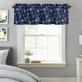 thumbnail image 1 of Curtain Valance for Windows, Farm Cow Chicken Navy Blue Kitchen Valances Rod Pocket Short Curtains, Retro Farmhouse Animal Window Valance for Bedroom Bathroom Living room 42x18in, 1 of 9