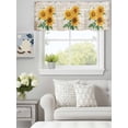 thumbnail image 1 of Curtain Valance for Windows,Farm Rural Sunflower Bee Kitchen Valances Rod Pocket Short Curtains,Retro Country Wood Plank Window Treatment Panel for Bedroom Bathroom 60x18in, 1 of 9