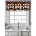 thumbnail image 1 of Curtain Valance for Windows,Fun Chef Food Kitchen Cooking Kitchen Valances Rod Pocket Short Curtains,Black White Checked Window Treatment Panel for Bedroom Bathroom 42"x12", 1 of 7
