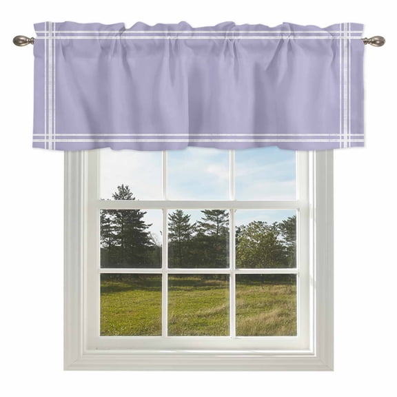 Curtain Valance for Windows Lavender Purple Kitchen Curtain Valances Solid Color Valances Window Treatments Short Curtains for Kitchen Living Room Bedroom Bathroom Home Decor 54x18 Inch