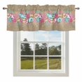 thumbnail image 1 of Curtain Valance for Windows Ocean Coral Starfish Conch Kitchen Curtain Valances Marine Life Linen Valances Window Treatments Short Curtains for Kitchen Living Room Bedroom Home Decor 54x18 Inch, 1 of 9