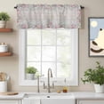 thumbnail image 1 of Curtain Valance for Windows, Pink Starfish Summer Beach Shell Kitchen Valances Rod Pocket Short Curtains, Country Wooden Plank Window Valance for Bedroom Bathroom Living room 54x18in, 1 of 9