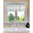 thumbnail image 1 of Curtain Valance for Windows Retro Wood Board Light Blue Gradient Kitchen Valances Rod Pocket Short Curtains,Farmhouse Vintage Barn Window Treatment Panel for Living Room Bathroom Bedroom 60x18in, 1 of 8