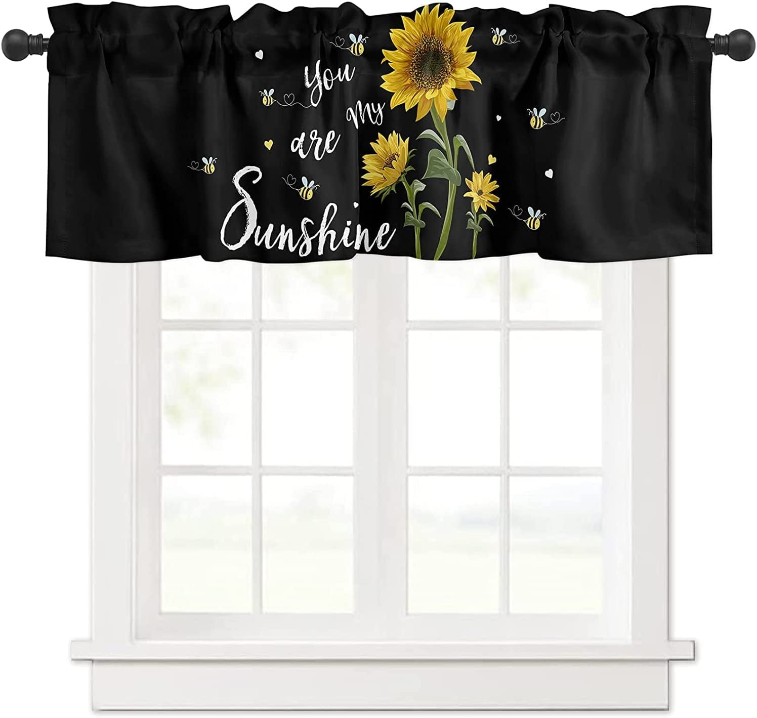 Curtain Valance for Windows Rustic Window Toppers Valances Rod Pocket