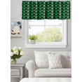 thumbnail image 1 of Curtain Valance for Windows, St. Patrick's Day Shamrock Kitchen Valances Rod Pocket Short Curtains, Green Black Stripe Theme Window Valance for Bedroom Bathroom Living room 60x18in, 1 of 9