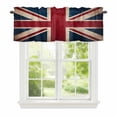 thumbnail image 1 of Curtain Valance for Windows, Vintage Union Jack Flag Kitchen Valances Rod Pocket Short Curtains, Reerto Flags Of The United Kingdom Window Valance for Bedroom Bathroom Living room 42x12in, 1 of 9