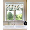 thumbnail image 1 of Curtain Valance for WindowsWatercolor White Daisy Floral Kitchen Valances Rod Pocket Short Curtains,Pastoral Flowers on Blue Window Treatment Panel for Living Room Bathroom Bedroom, 1 of 8