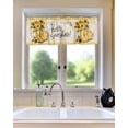 thumbnail image 1 of Curtain Valance for WindowsWatercolor Yellow Sunflowers in Boots Kitchen Valances Rod Pocket Short Curtains,Farm Bee Honey on Check Linen Window Treatment Panel for Living Room Bathroom Bedroom, 1 of 8