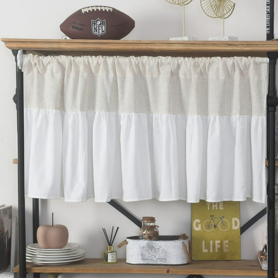 Curtain Valance for Kitchen Cafe, Short Boho Curtain for Dinning Room, Window Treatment Decor
