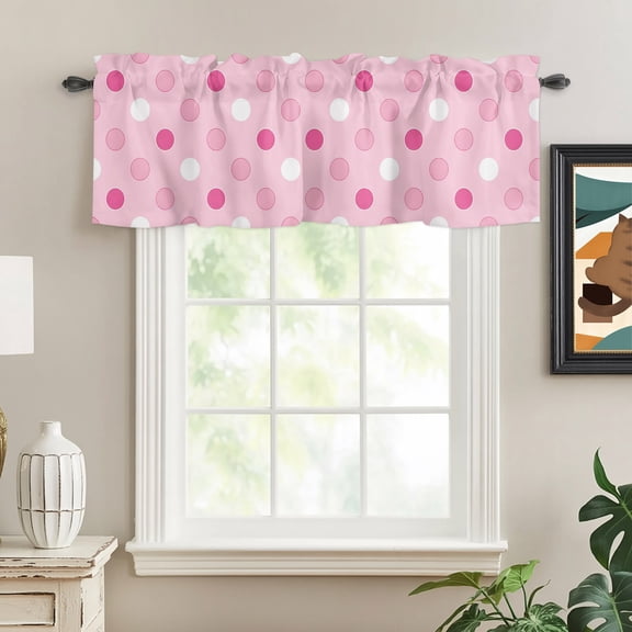 Curtain Valances for Kitchen Windows,Pastoral Rose Gradient Pink Rod ...