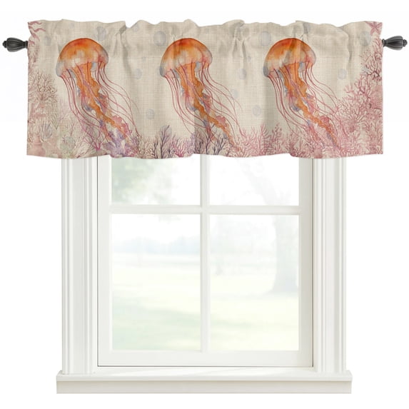Curtain Valances for Kitchen Windows,Rod Pocket Short Valance Vintage ...