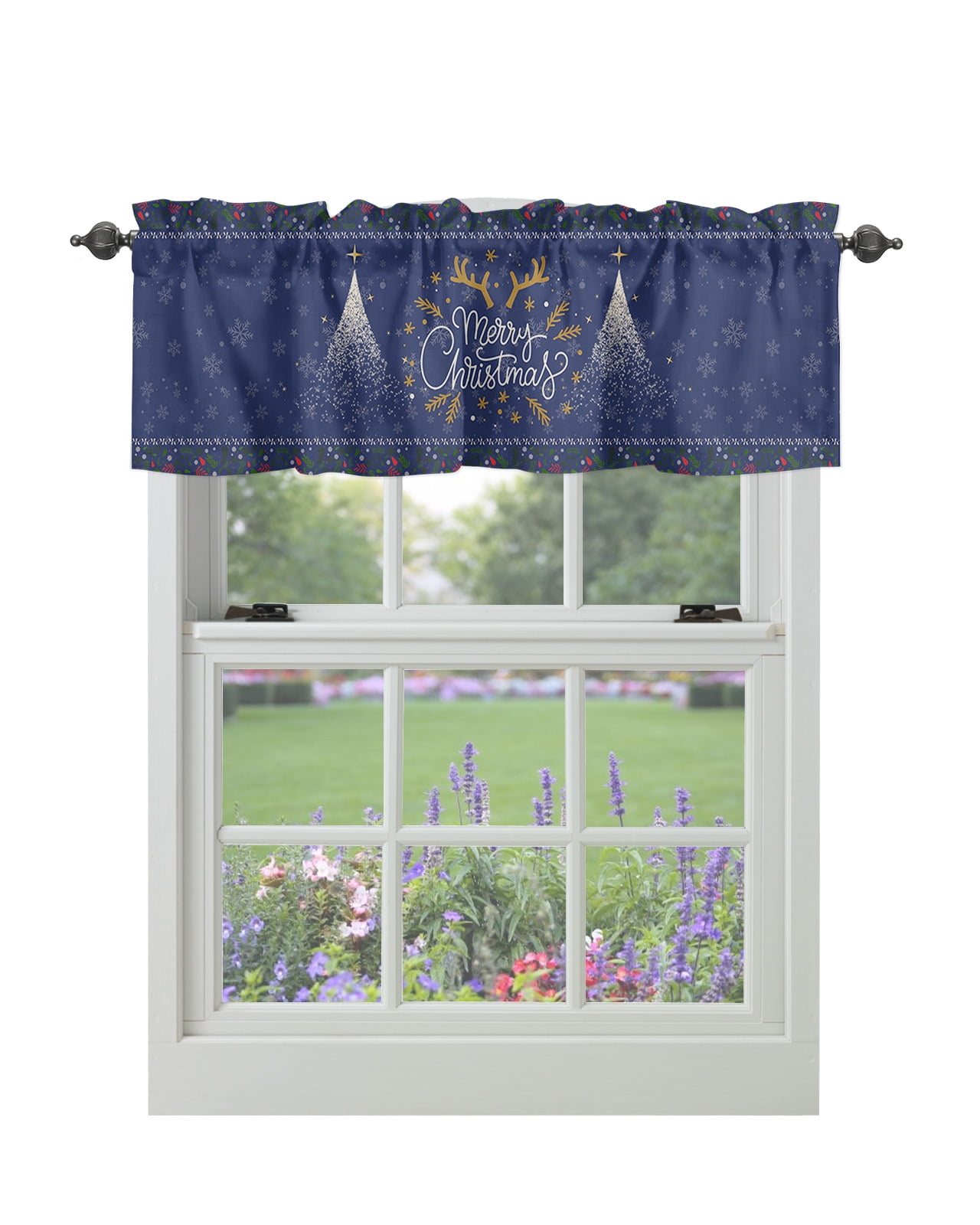 Curtain Valances for Windows, Christmas Tree Window Valances, Window