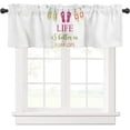 thumbnail image 1 of Curtain Valances for Windows, Life is Better in Flip Flops Colorful Slippers Rod Pocket Valance Window Treatments Short Curtains for Kitchen Bathroom Living Room 42 x 12 Inches, 1 Panel, 1 of 6