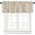 thumbnail image 1 of Curtain Valances for Windows, Spring Chrysanthemum Bird Vintage Sackcloth Rod Pocket Valance Window Treatments Short Curtains for Kitchen Bathroom Living Room 42 x 18 Inches, 1 Panel, 1 of 6