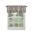 Curtain Valances for Windows, Vintage Geometric Blue Window Valances