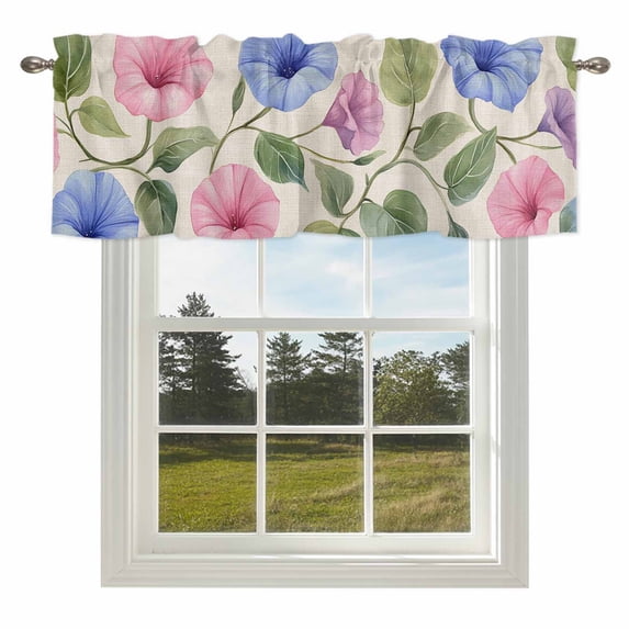 Curtain Valances for Kitchen Windows,Short Valance Spring Colorful ...