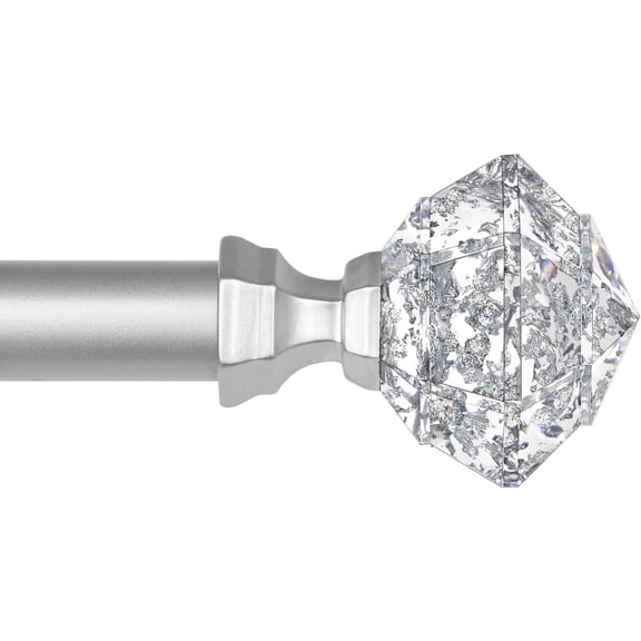Curtain rod, adjustable by splicing, decorative curtain rod, with top decoration