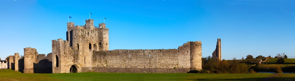 Curtain walls of a castle Trim Castle Trim County Meath Republic Of Ireland Canvas Art - Panoramic Images (44 x 12)