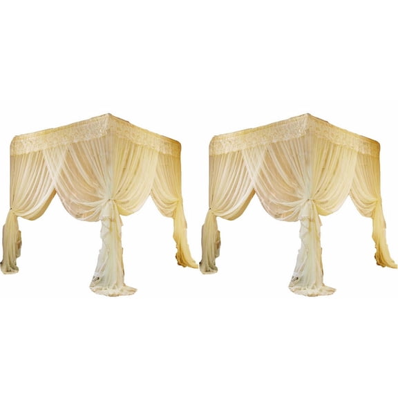 CurtainElegant Lace Canopy Net No Frame Required For Easy Setup Fit For Twin Full Queen And Beds Enhance Your Bedroom Decor