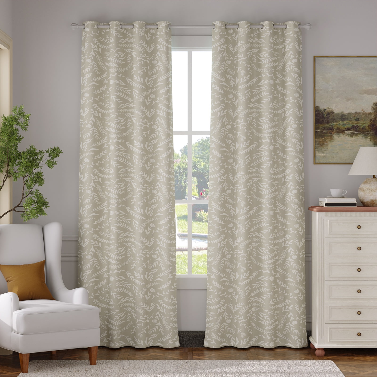 Curtainking 100 Black Out Grommet Window Curtains 84 inch Long