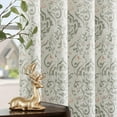 Curtainking 100 Blackout Curtains 84 In Green Floral Thermal Insulated