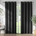 thumbnail image 1 of Curtainking Bedroom Curtains Thermal Insulated Blackout Curtains for Nursery, Black, 50x84 inch, Curtains Pack of 2, 1 of 7
