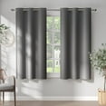 thumbnail image 1 of Curtainking Black out Curtain and Drapes Thermal Insulated Grommet Curtains for Living Room 2 Panels, 40x45 inch, Grey, 1 of 7