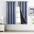 thumbnail image 1 of Curtainking Blackout Curtains - 52x63 inch Blue Set of 2 with Grommet Thermal Insulation, Ideal for Living Room Bedroom Windows, 1 of 7