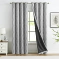 thumbnail image 1 of Curtainking Blackout Curtains - 52x84 inch Grey Set of 2 with Grommet Thermal Insulation, Ideal for Living Room Bedroom Windows, 1 of 9