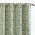 thumbnail image 1 of Curtainking Blackout Curtains 63 inch Sage Geometric Pattern Window Curtains for Living Room Darkening Bedroom Thermal Grommet Curtains set of 2, 1 of 8